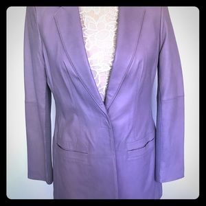 WORTH couture leather blazer (Lavender) 8